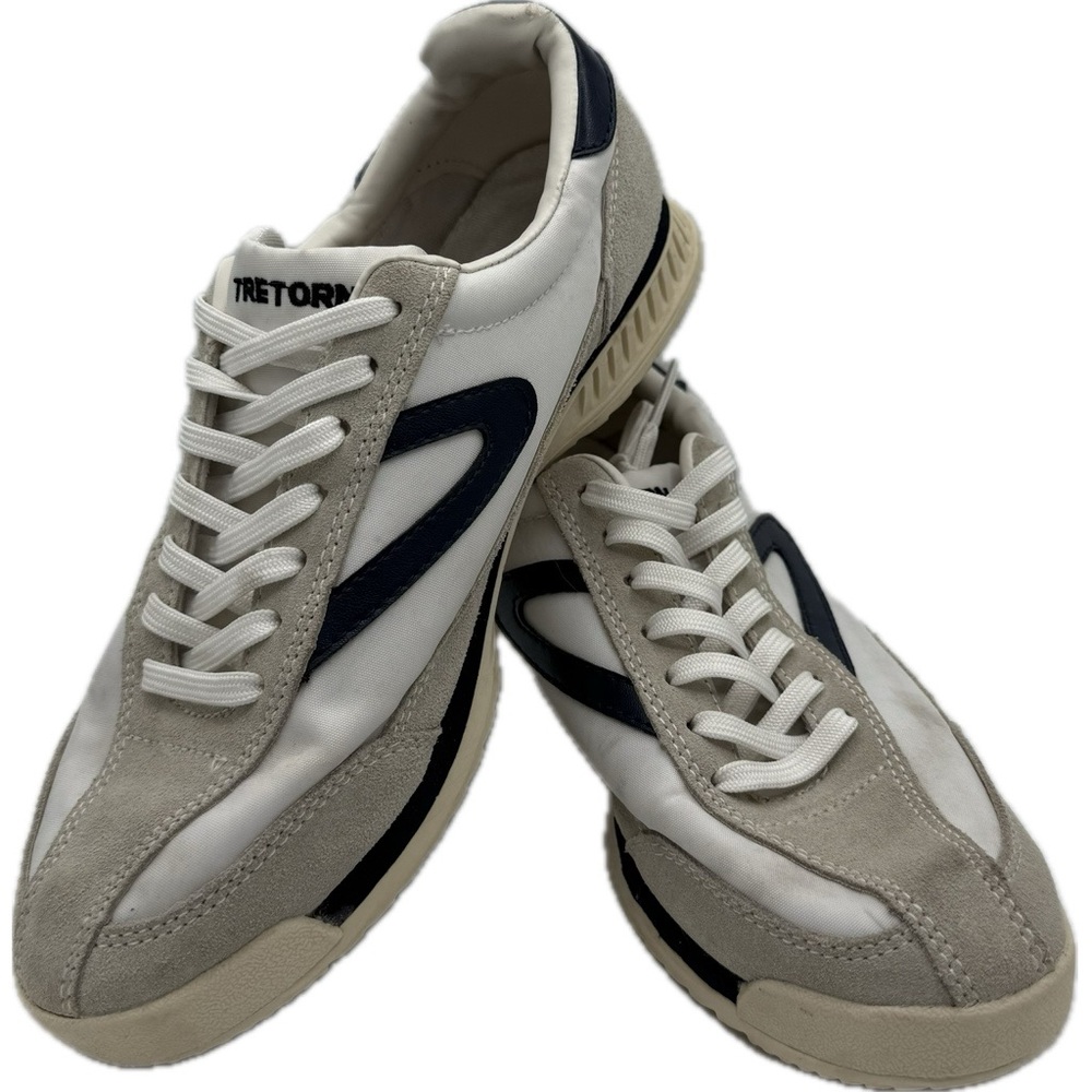 TRETORN Men's White and Gray Sneakers Rawlins Vintage T-Toe Sneakers 7M
